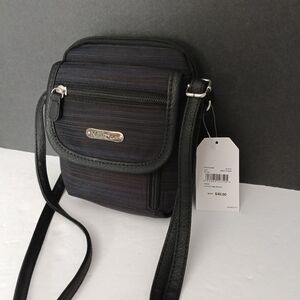 Multi Sac Black Crossbody Purse with Adjustable Strap
